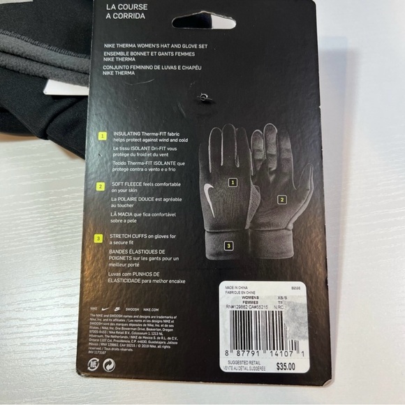 Nike Running Therma Women's Hat and Glove Set, Small/XS - Picture 9 of 10